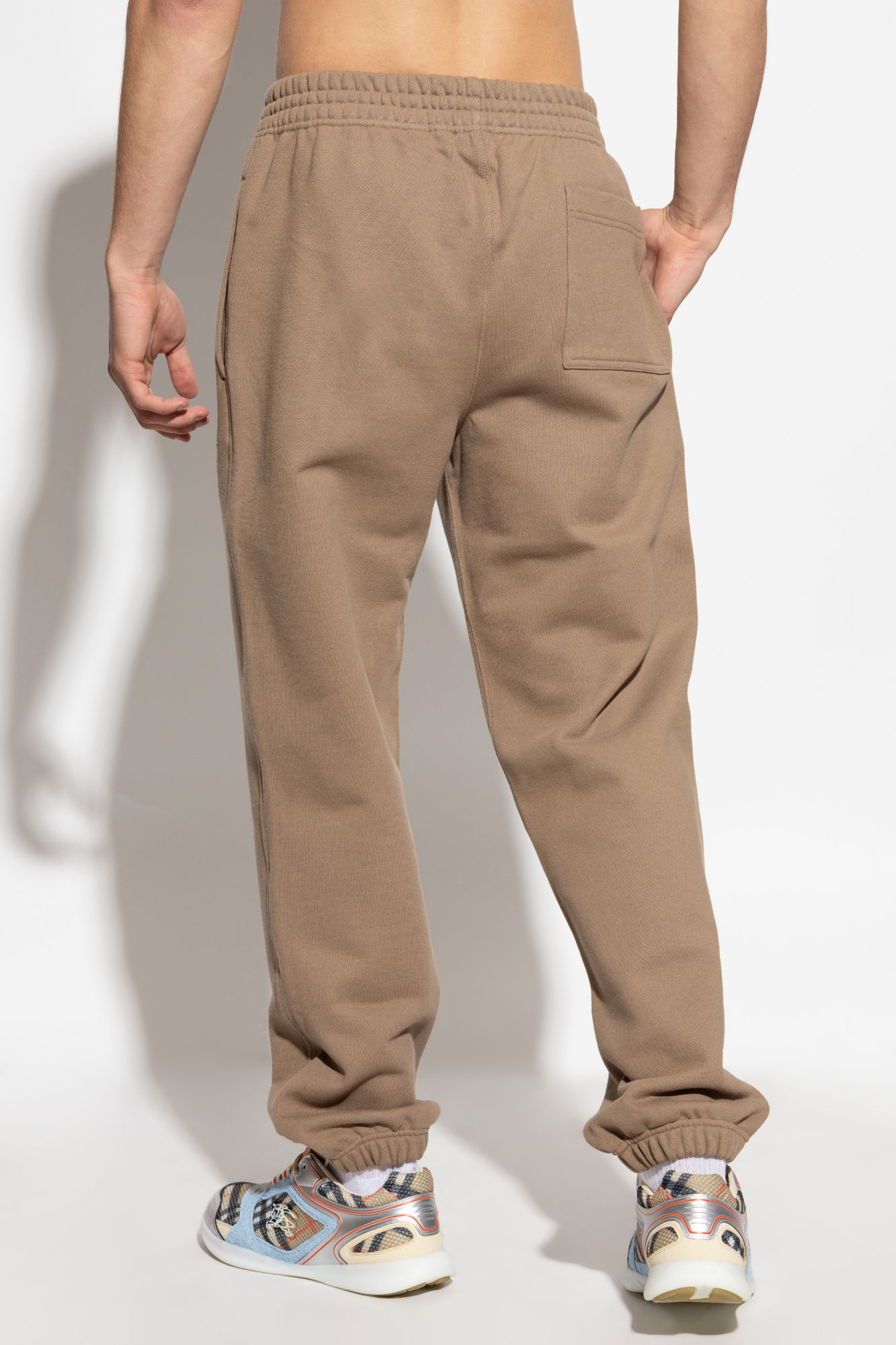 zdchhページ Beżowy Spodnie dresowe z naszywką z logo Burberry - Vitkac